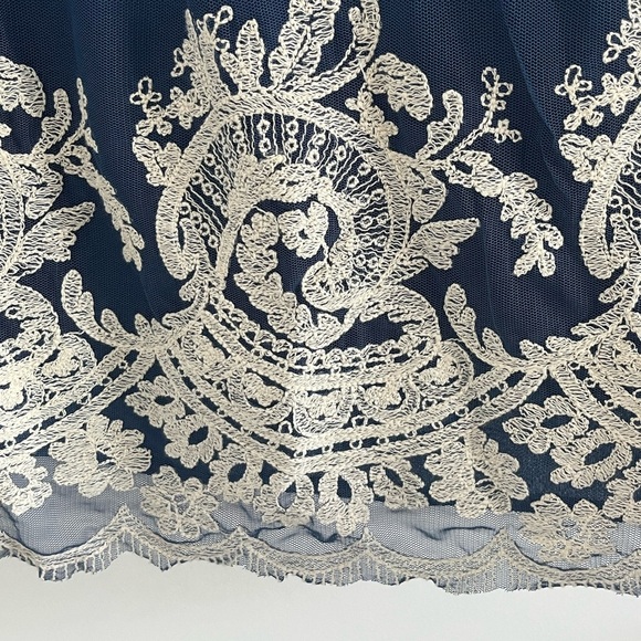 Sundance Fleur In Bloom Lace Overlay Floral Embroidered Bell Sleeve Blouse Large - Picture 7 of 15
